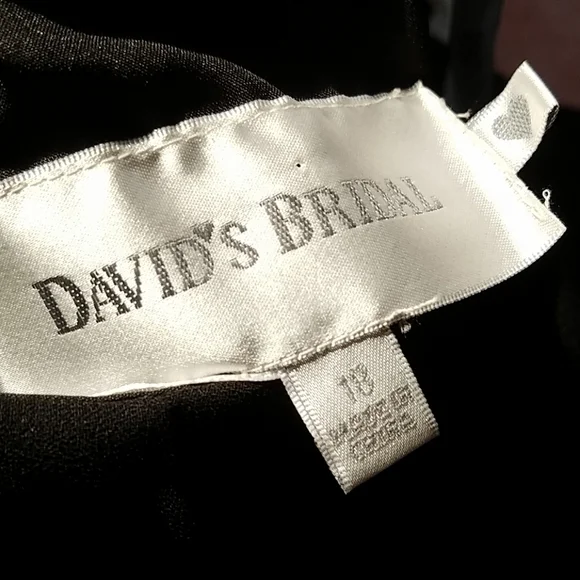 Davids Bridal Formal black dress - Picture 7 of 8